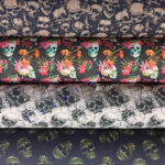 Popelín estampado Calavera color